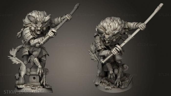 Military figurines (Oni Samurai japanese kodama, STKW_27499) 3D models for cnc