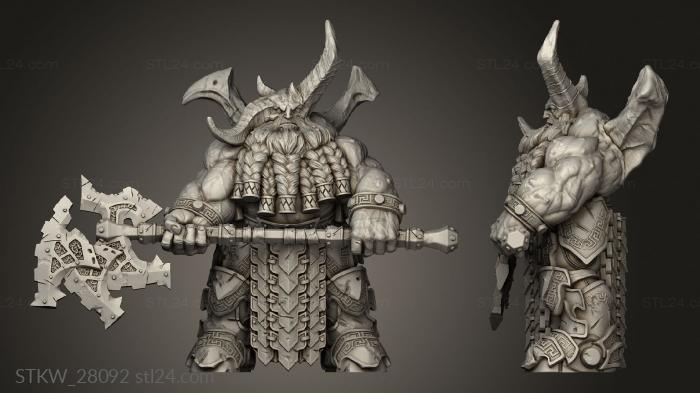 Military figurines (Chaos Dwarf, STKW_28092) 3D models for cnc