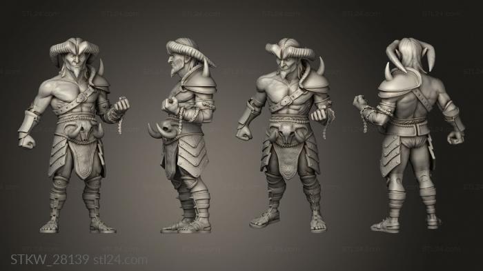 Military figurines (Chaos Dark elf, STKW_28139) 3D models for cnc