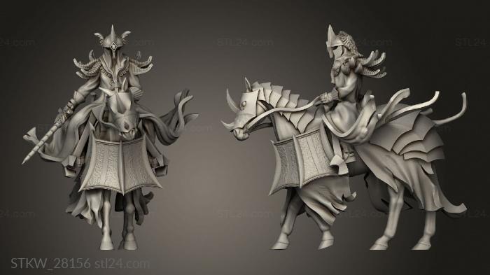 Military figurines (dark king mounted, STKW_28156) 3D models for cnc