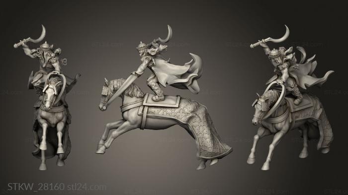 Military figurines (Dark Swordmaster Mounted, STKW_28160) 3D models for cnc