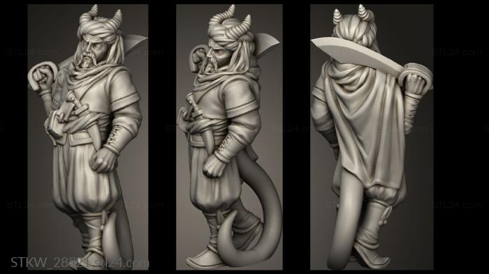 Military figurines (TIEFLING MAMLUK, STKW_28321) 3D models for cnc