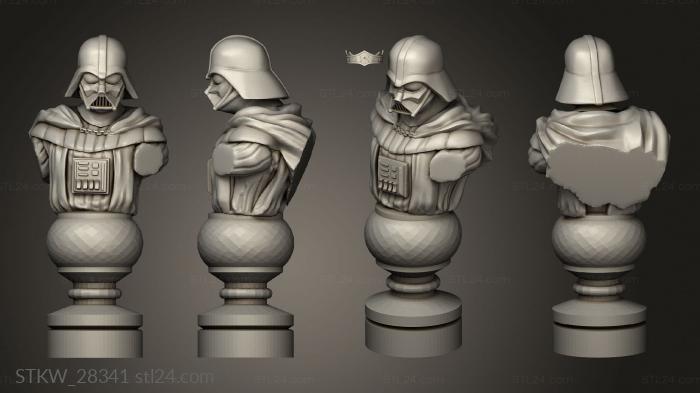 Military figurines (Chess Star Wars, STKW_28341) 3D models for cnc