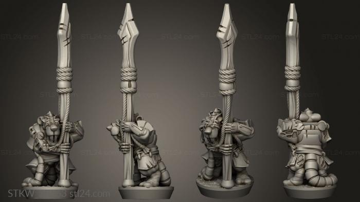 Military figurines (spear, STKW_28563) 3D models for cnc