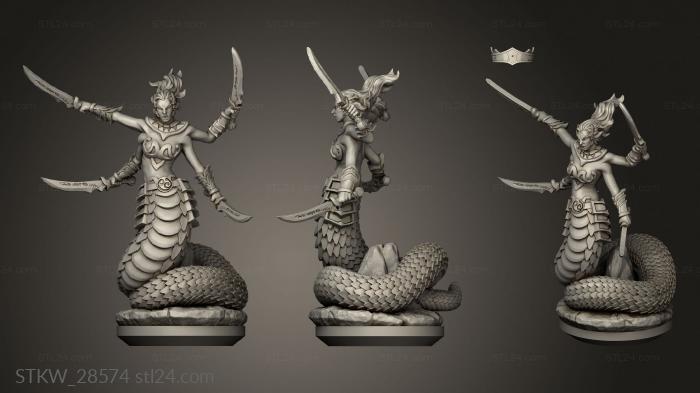 Military figurines (Clay Nagas Naga, STKW_28574) 3D models for cnc