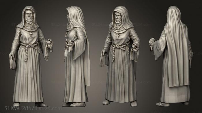 Military figurines (Clergy Sister Nurse, STKW_28578) 3D models for cnc