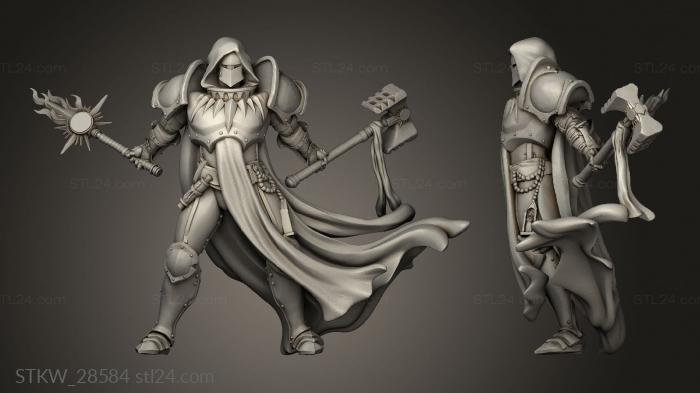 Military figurines (Cleric, STKW_28584) 3D models for cnc