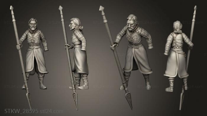 Military figurines (cloak quiver javelin, STKW_28595) 3D models for cnc