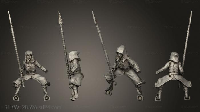 Military figurines (cloak quiver javelin, STKW_28596) 3D models for cnc