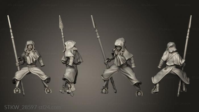 Military figurines (cloak quiver javelin, STKW_28597) 3D models for cnc