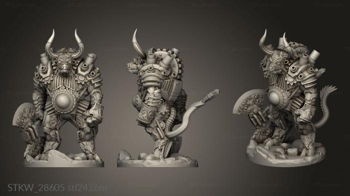 Military figurines (Clockwork Minotaur, STKW_28605) 3D models for cnc