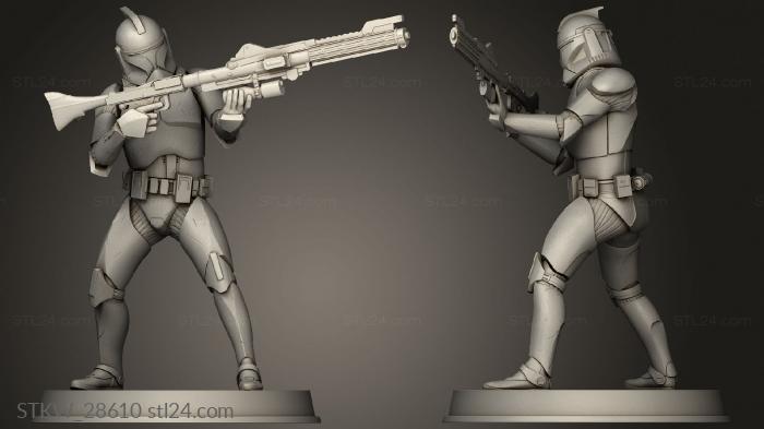 Military figurines (Clone Trooper Figurines Defenders, STKW_28610) 3D models for cnc