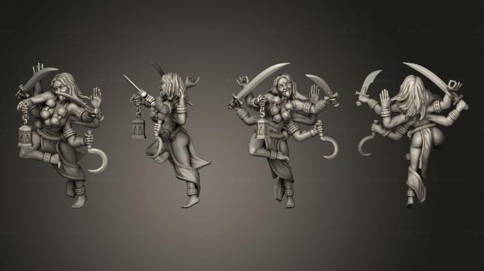 Military figurines (Asian Adventures 15 Kali Goddess, STKW_2864) 3D models for cnc