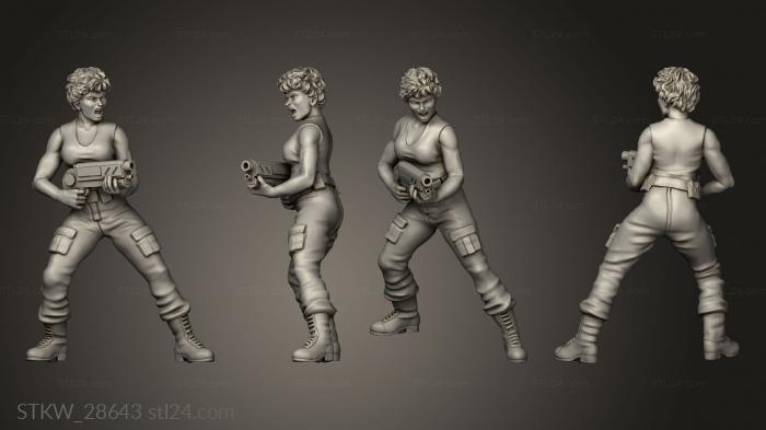 Military figurines (combat helen Helen, STKW_28643) 3D models for cnc