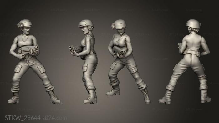 Military figurines (combat helen Helen, STKW_28644) 3D models for cnc