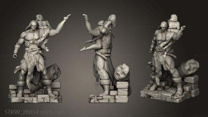 Military figurines (Conan, STKW_28654) 3D models for cnc