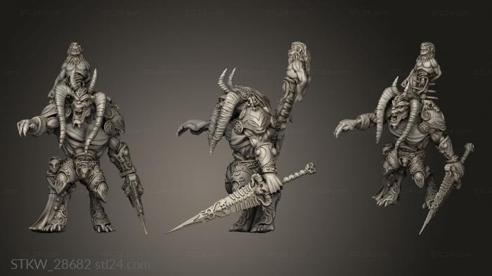 Military figurines (Tyr the Beast tyra, STKW_28682) 3D models for cnc