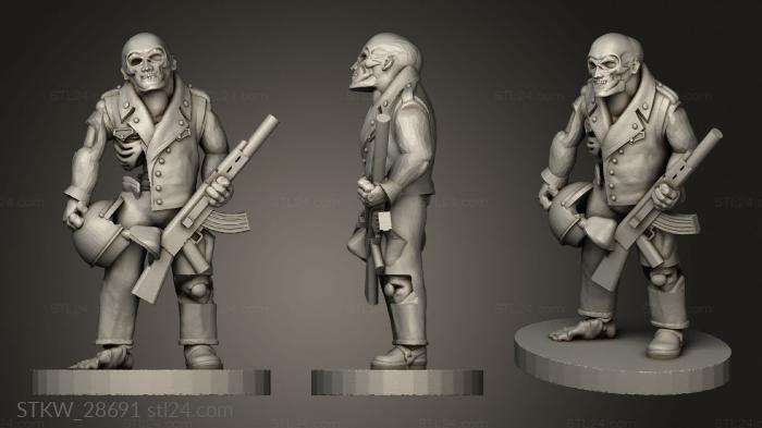 Military figurines (Cop Zombie, STKW_28691) 3D models for cnc