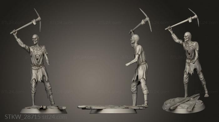 Military figurines (Corrupt Villager Pickaxe Mutant, STKW_28715) 3D models for cnc