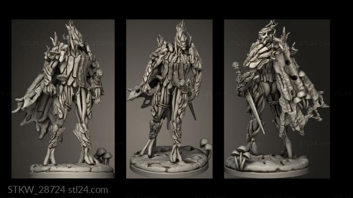 Military figurines (Corrupted Wood Tree Knight, STKW_28724) 3D models for cnc