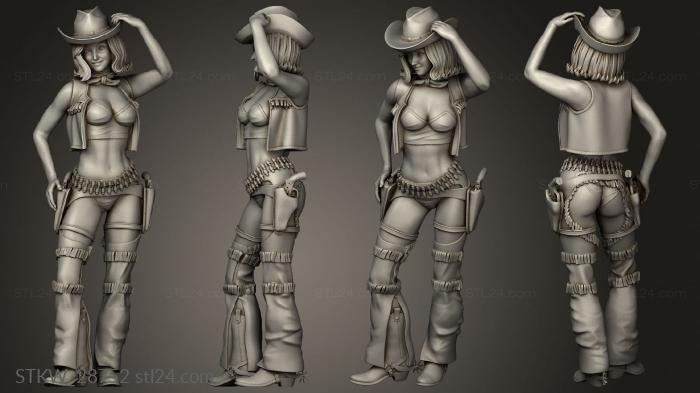 Military figurines (Cowboy Girl sfw, STKW_28752) 3D models for cnc