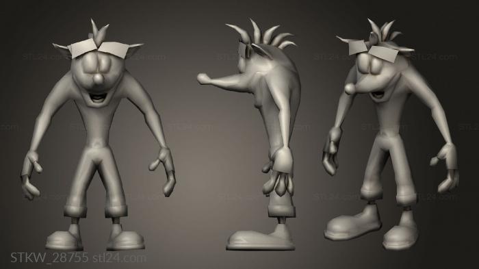 Military figurines (crash Bandicoot Twinsanity and The Wrath Cortex Spyro, STKW_28755) 3D models for cnc