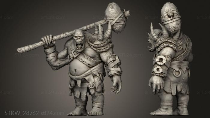 Military figurines (Creature Ogre, STKW_28762) 3D models for cnc