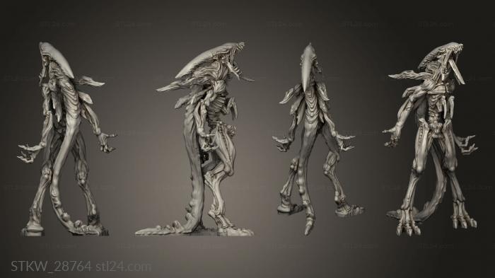 Military figurines (Creatures from behind the veil Void Hunter Workers, STKW_28764) 3D models for cnc