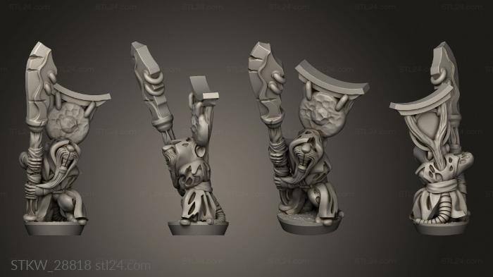 Military figurines (Forge Eastern Skaven gong, STKW_28818) 3D models for cnc