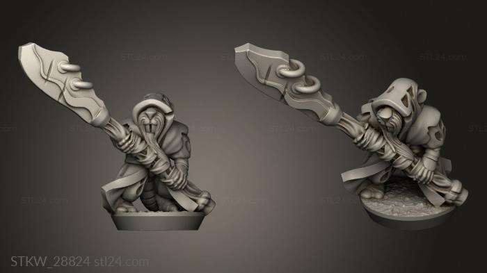 Military figurines (Forge Eastern Skaven seeker, STKW_28824) 3D models for cnc