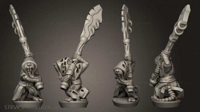 Military figurines (Forge Eastern Skaven seeker, STKW_28833) 3D models for cnc