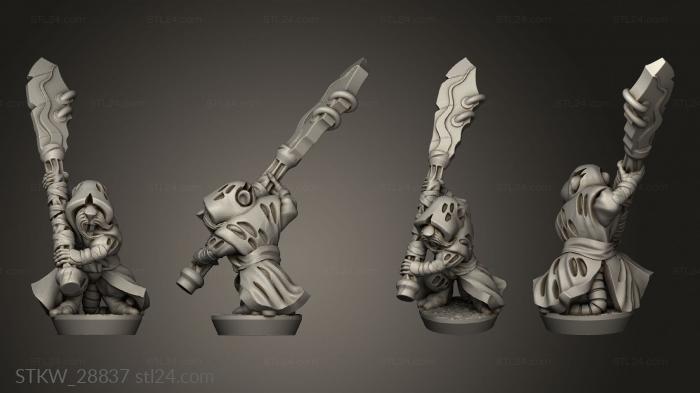 Military figurines (Forge Eastern Skaven seeker, STKW_28837) 3D models for cnc