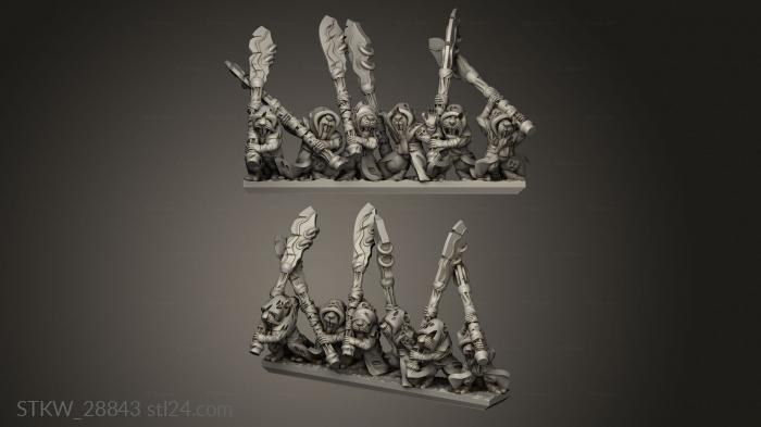 Military figurines (Forge Eastern Skaven strip, STKW_28843) 3D models for cnc