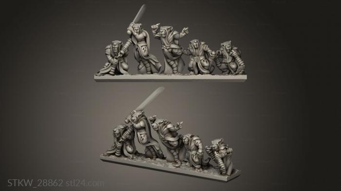 Military figurines (Forge Eastern Skaven strips sneak, STKW_28862) 3D models for cnc