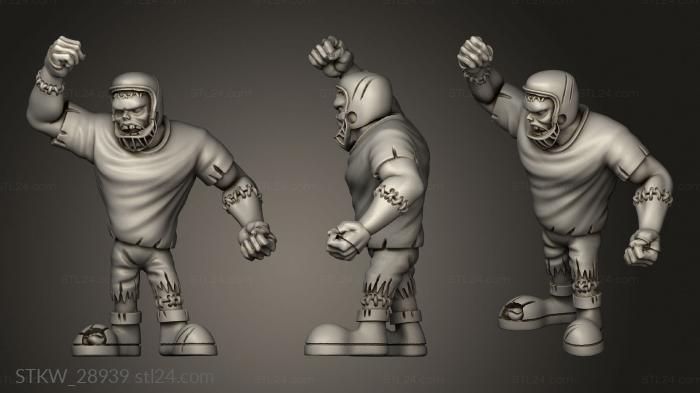 Military figurines (Halloween Hellraisers Blood Bowl franco, STKW_28939) 3D models for cnc