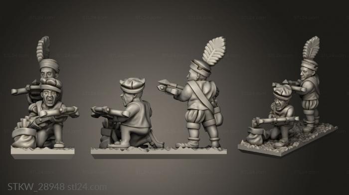 Military figurines (crossbowmen, STKW_28948) 3D models for cnc