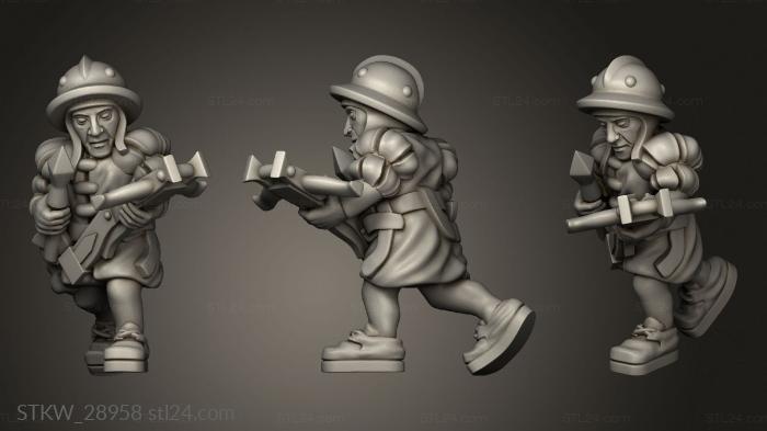 Military figurines (crossbowmen, STKW_28958) 3D models for cnc