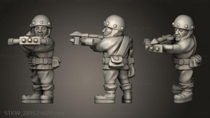 Military figurines (crossbowmen, STKW_28962) 3D models for cnc