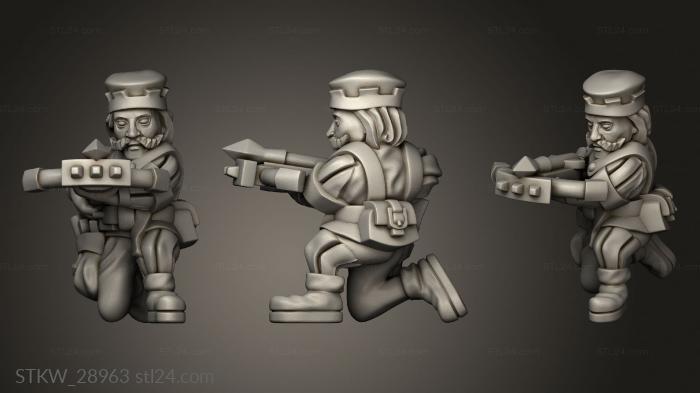 Military figurines (crossbowmen, STKW_28963) 3D models for cnc