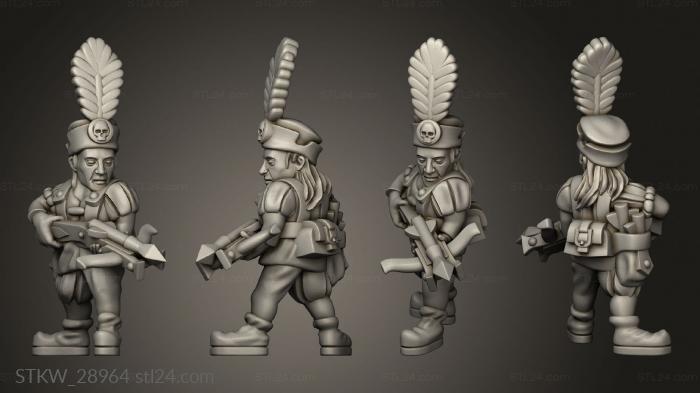 Military figurines (crossbowmen, STKW_28964) 3D models for cnc