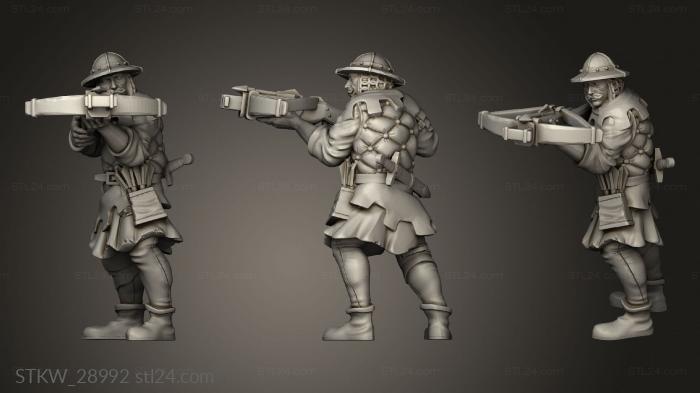 Military figurines (CROSSBOWMEN UNIT, STKW_28992) 3D models for cnc