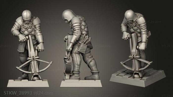 Military figurines (CROSSBOWMEN UNIT BASE, STKW_28993) 3D models for cnc