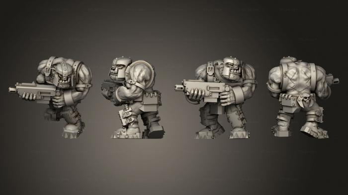 Military figurines (Assault Gunner A 4, STKW_2907) 3D models for cnc
