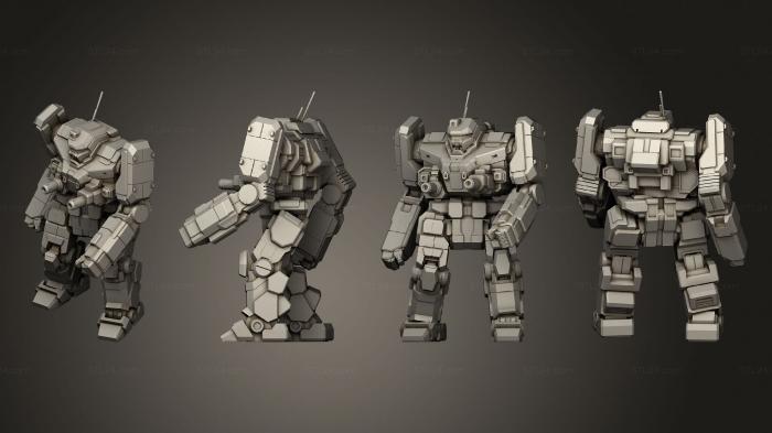 Статуэтки военные (Штурмовые Роботы Banshee, STKW_2914) 3D модель для ЧПУ станка