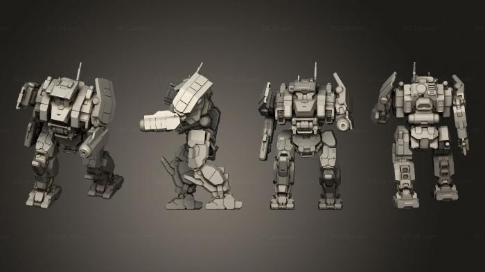 Military figurines (Assault Mechs Charger, STKW_2921) 3D models for cnc