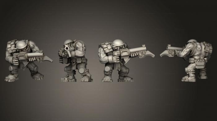 Military figurines (Assaunt Gunner D 1, STKW_2939) 3D models for cnc