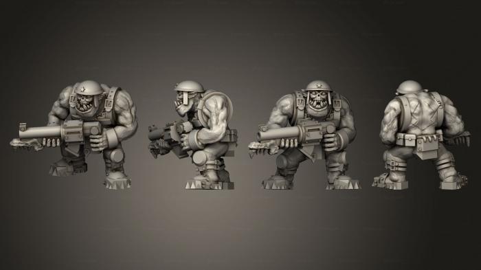 Military figurines (Assaunt Gunner D 2, STKW_2940) 3D models for cnc