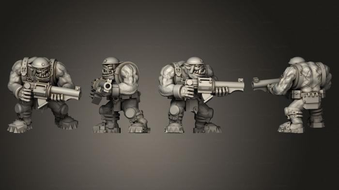 Military figurines (Assaunt Gunner D 4, STKW_2942) 3D models for cnc