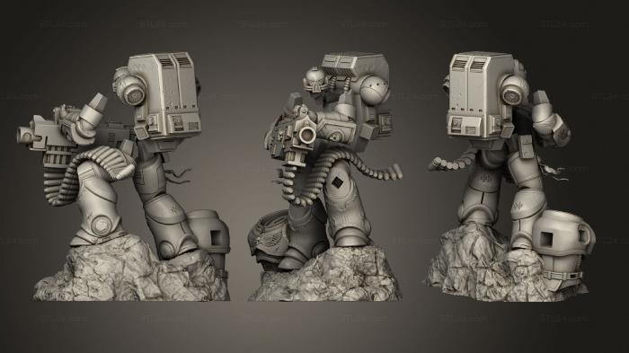 Military figurines (Astartes with Heavy Bolter, STKW_2956) 3D models for cnc