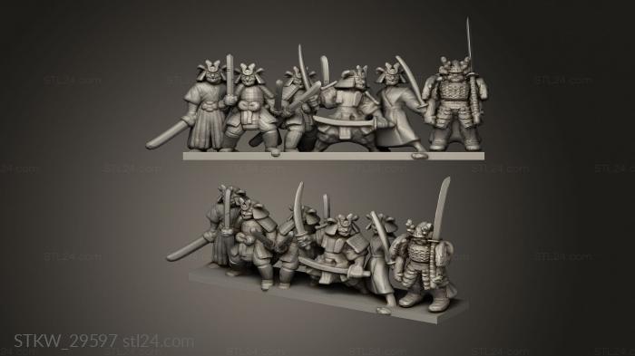 Military figurines (Samurai Ronin MIRROR, STKW_29597) 3D models for cnc